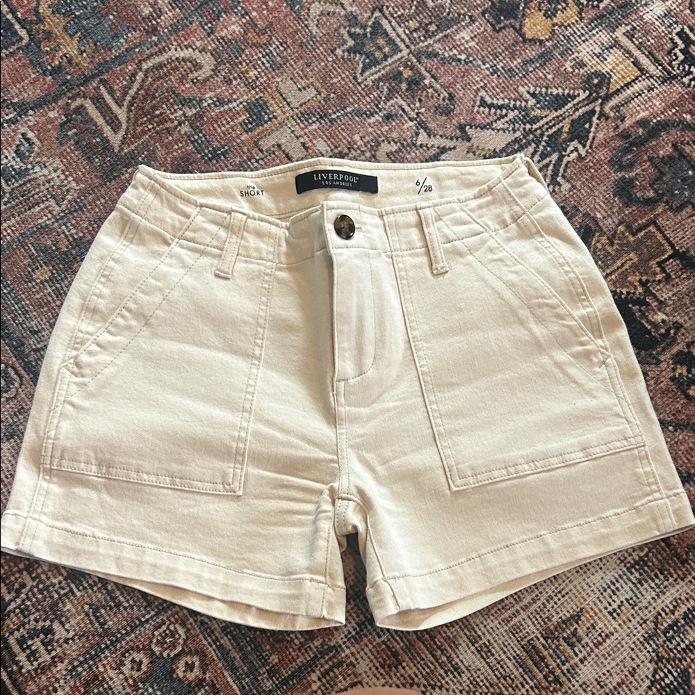 Liverpool Women's High Waist Tan Shorts